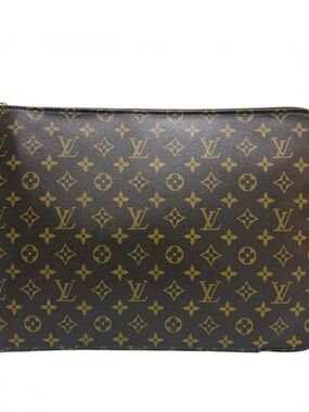 #17. Louis Vuitton Monogram Women/Men's Clutch Document Bag Authentic